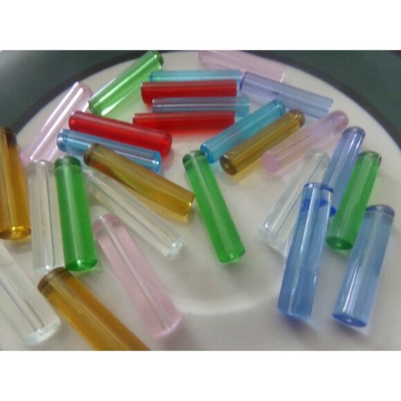 Glass Tube Beads - Picture 1 of 2